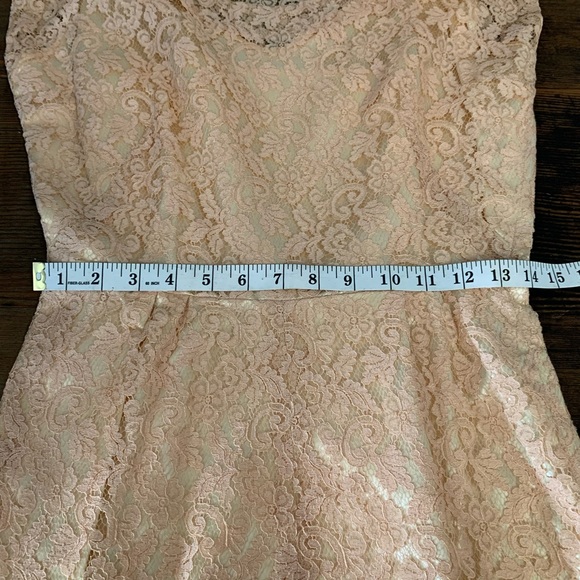 Vintage Peach Lace Midi Dress - Picture 6 of 7